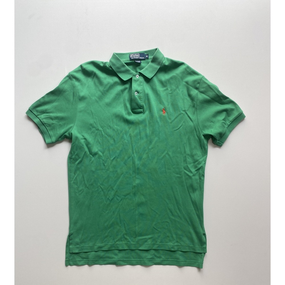 Polo Ralph Lauren Pony Shirt Mens Medium Green VTG Golf Casual Classic City